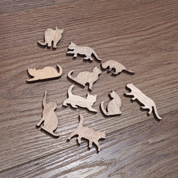 KNIGHTINGALE CRAFTS STACK THE CATS WOOD PIECES.   #5922 - Picture 3 of 4